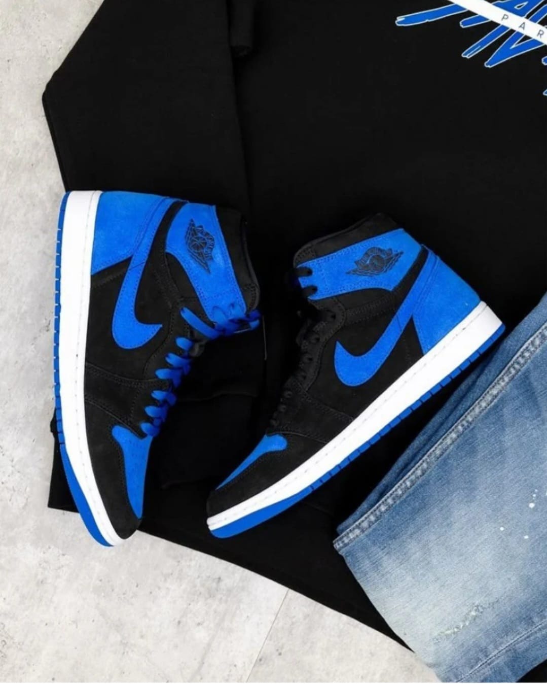 NIKE AIR JORDAN RETRO 1 ROYAL REIMAGINED SEMI UA