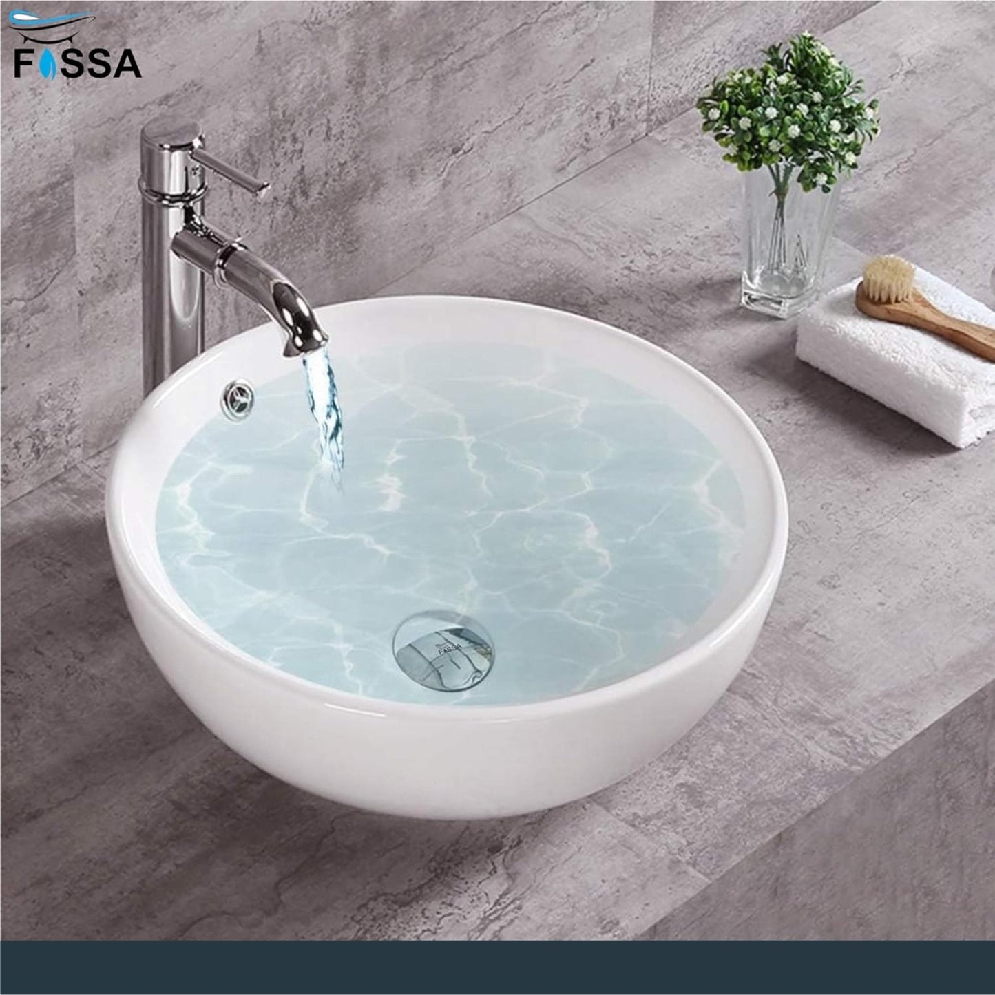 Fossa 3" Inch Brass Pop Up Waste Coupling with Smooth Push Button,Waste Coupling,Drain Out let System Pop up Full Threaded Waste Coupling (Chrome Finish)